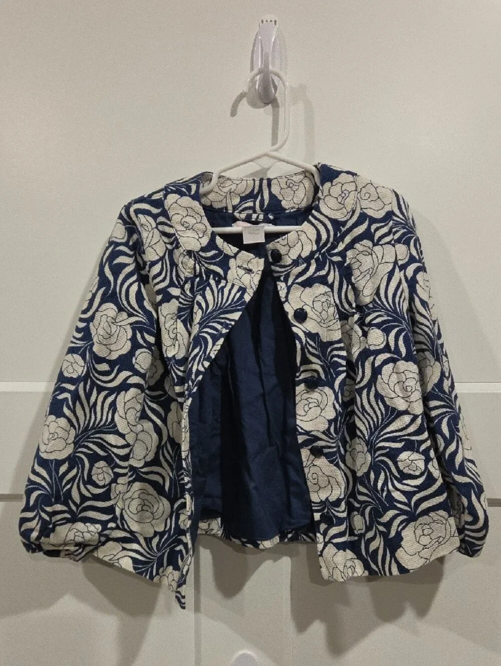 Janie & Jack/ Cat & Jack Navy and Cream Floral Girls Jacket
